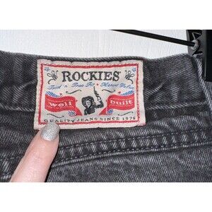 Rockies Women's Western Black High-Waisted Relaxed  Jeans Vtg - Sz 33/15 L - HTF